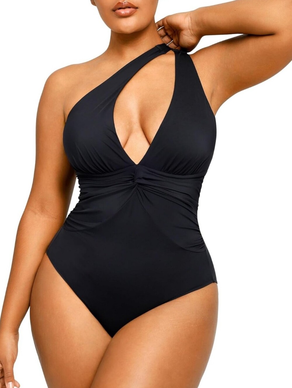 SHAPELLX One Piece Swimsuit Tummy Control Ruched Full Coverage Bathing Suit
